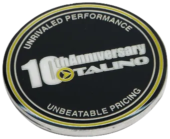 Corporate tenth anniversary challenge coin